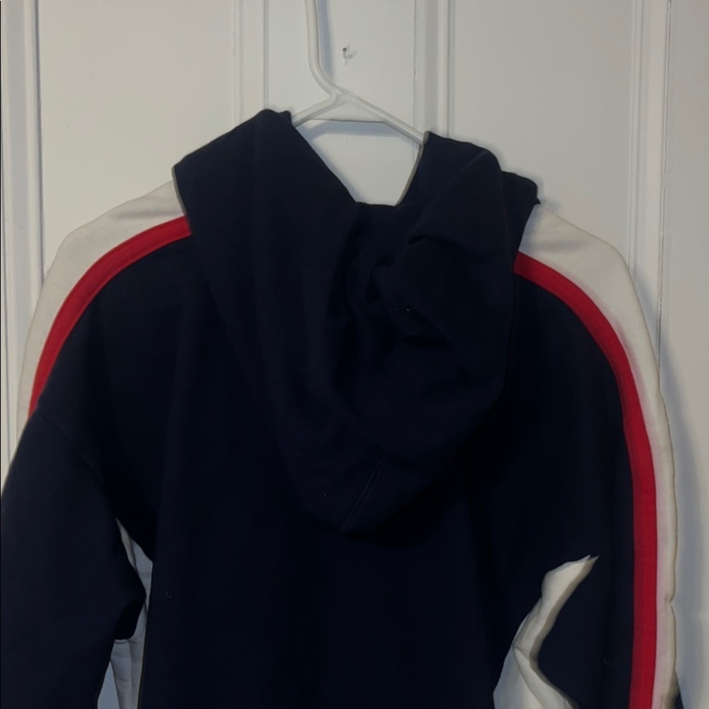 Levi's Sz XL women’s  Navy and White Hoodie  Pit to pit 22"  B39 - Picture 11 of 12